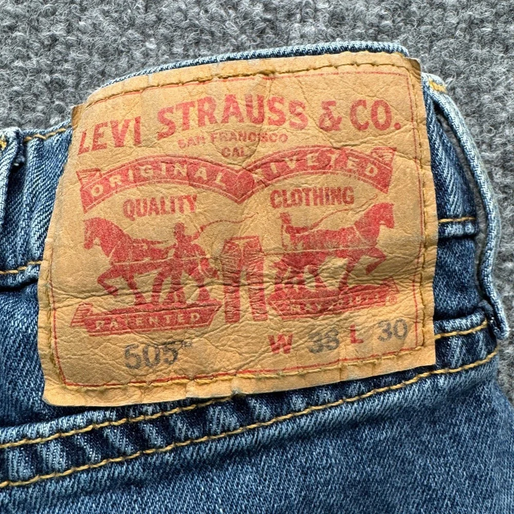 Levi's‎ 505 Regular Fit Jeans Mens 38x30 Blue Denim Straight Leg Workwear